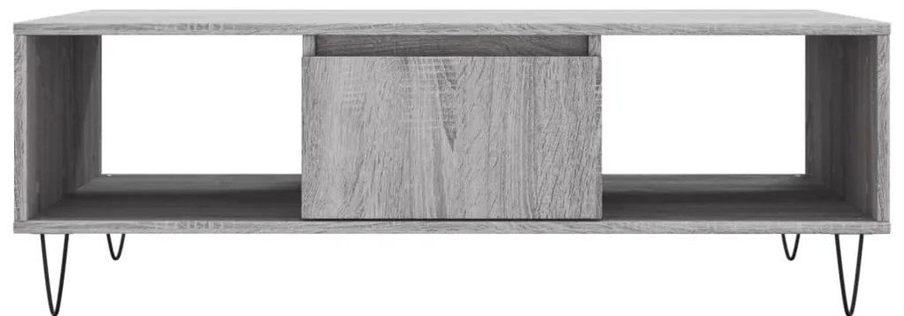 Mesa de centro 104x60x35 cm derivados madeira cinzento sonoma