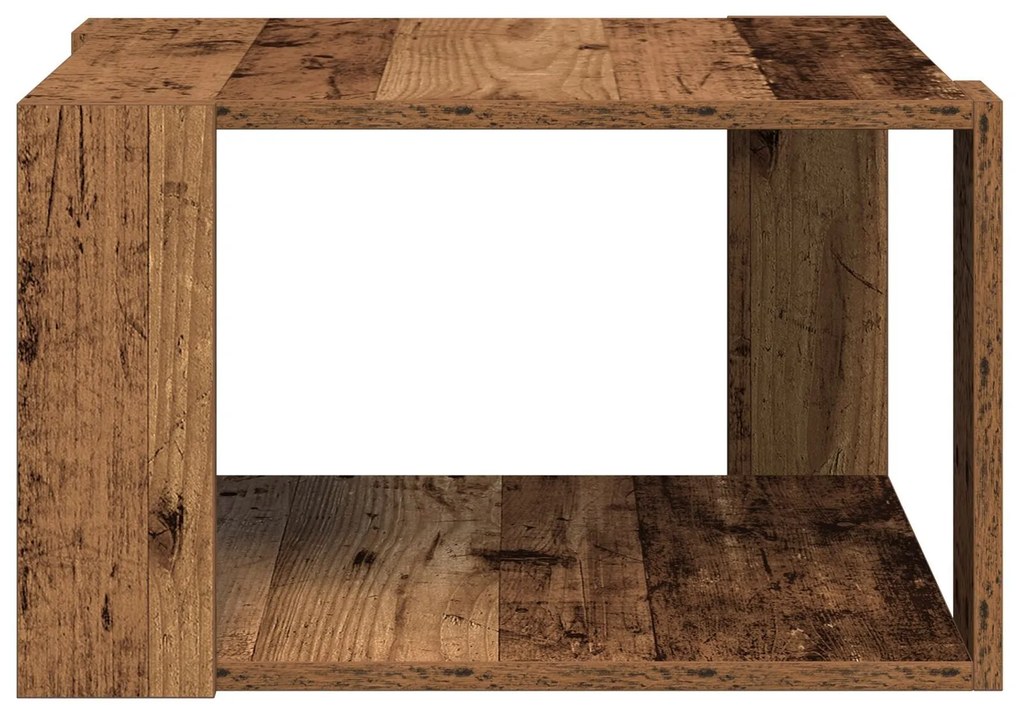 Mesa de Café Madeira Velha 51.5x51.5x30 cm Madeira de Engenharia