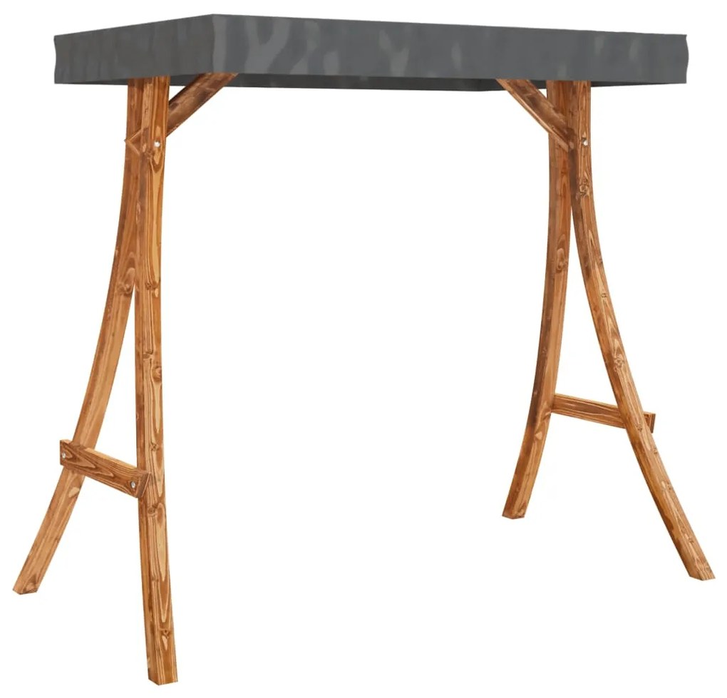 Cama baloiço c/ toldo abeto maciço c/ acabamento em teca