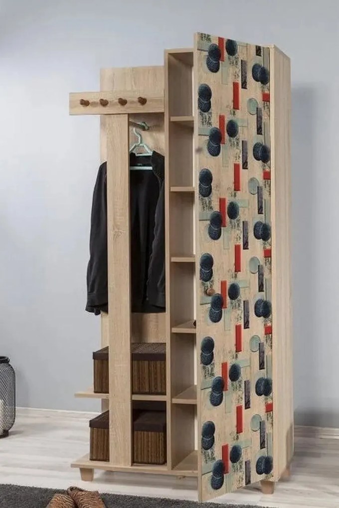 Hall Stand Garmanto – Carvalho Sonoma – 90x192x36 cm
