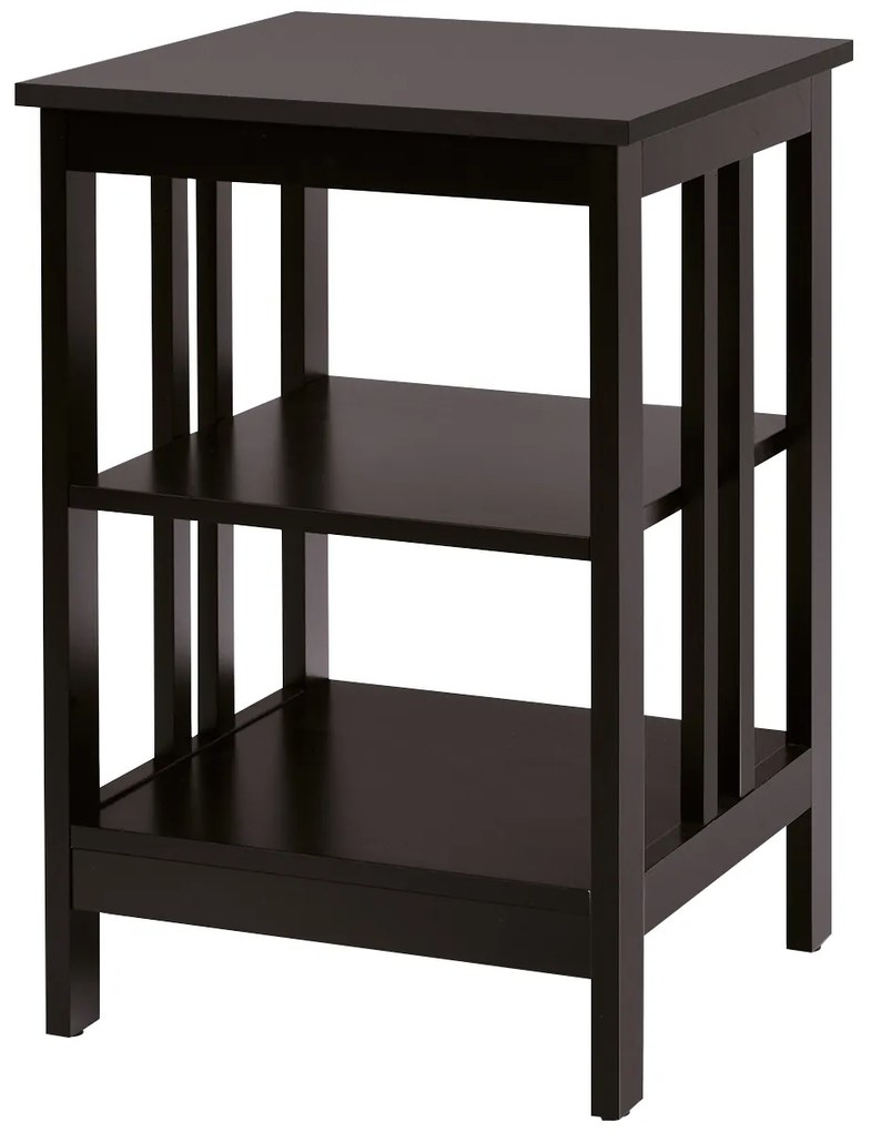 Mesa de cabeceira ou Mesa de apoio  com barras de reforço Mesa de apoio para sofá para quarto Sala de estar Corredor 40 x 40 x 61 cm Castanho