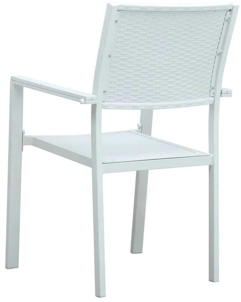 5 pcs conjunto de jantar para jardim branco