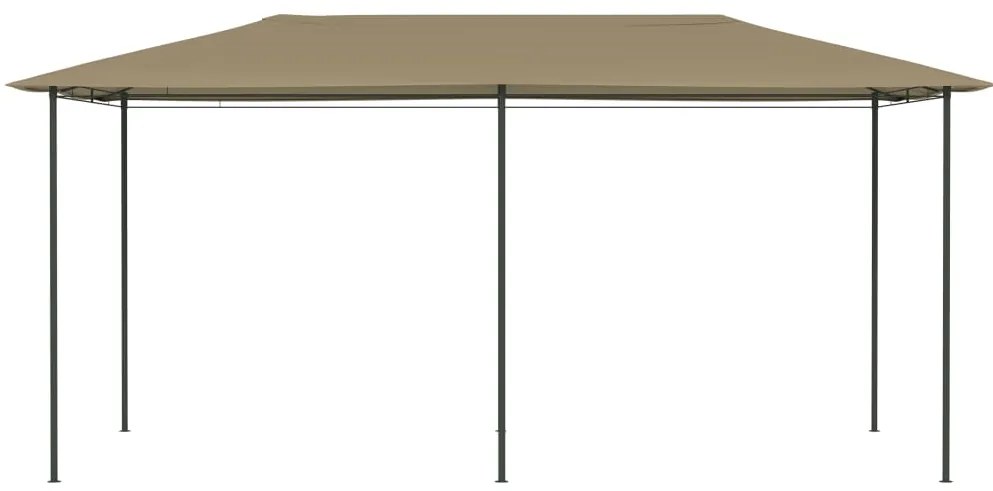 Gazebo 2,98x5,3x2,59 m 160 g/m² cinzento-acastanhado