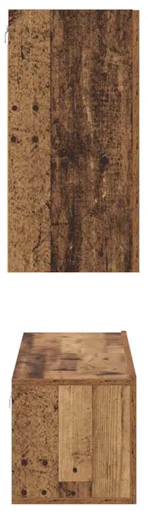 Conjunto de móvel de TV 4 pcs Madeira antiga 60 x 30 x 30 cm