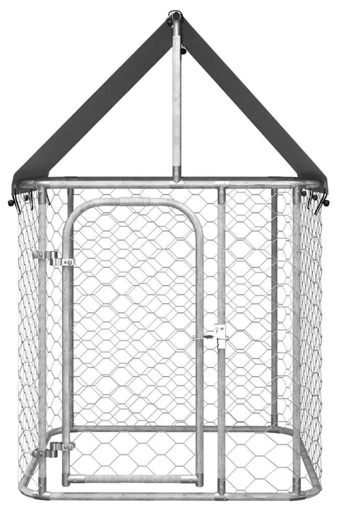 Canil de exterior com telhado 100x100x150 cm