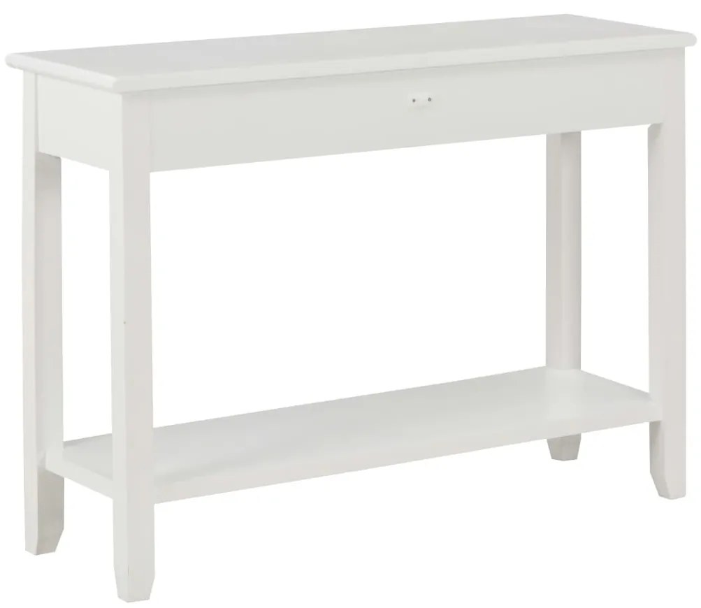 Mesa consola 110x35x80 cm madeira branco