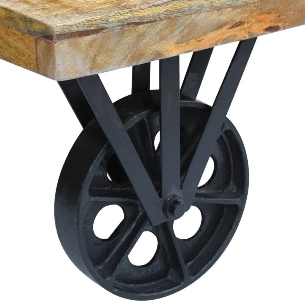 Mesa de centro madeira de mangueira 120 x 60 x 30 cm