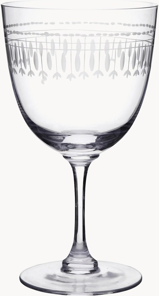 Copos de vinho em cristal artesanal Ovals, conjunto de 6