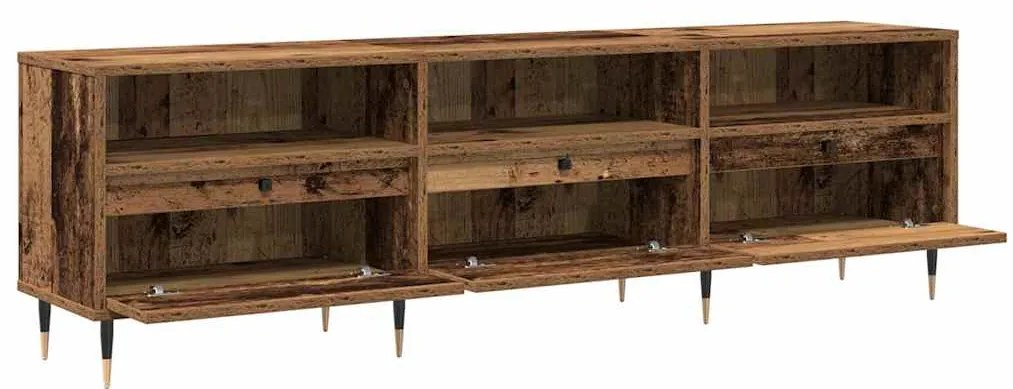 Armário de TV Madeira Antiga 150x30x44,5 cm Madeira engenheirada