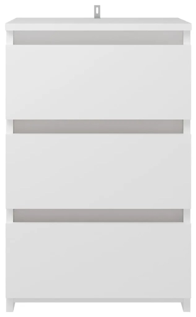 Mesas de cabeceira 2 pcs 40x35x62,5 cm derivados madeira branco