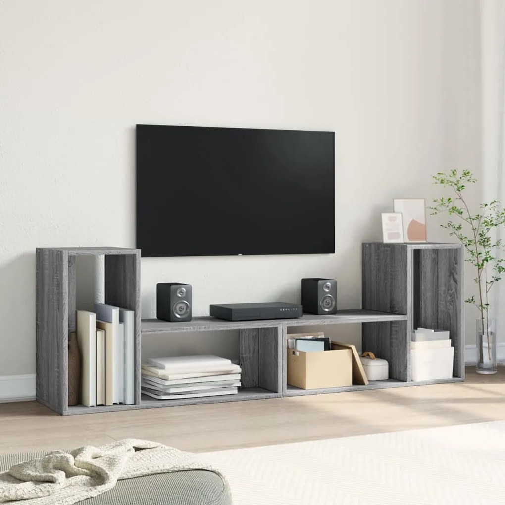 Móveis de TV 2 pcs 75x30x50 cm derivados madeira cinza sonoma