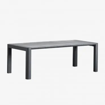 Mesa De Jantar Retangular Arnadine Cinza Grafito & 220 X 100 Cm - Sklum
