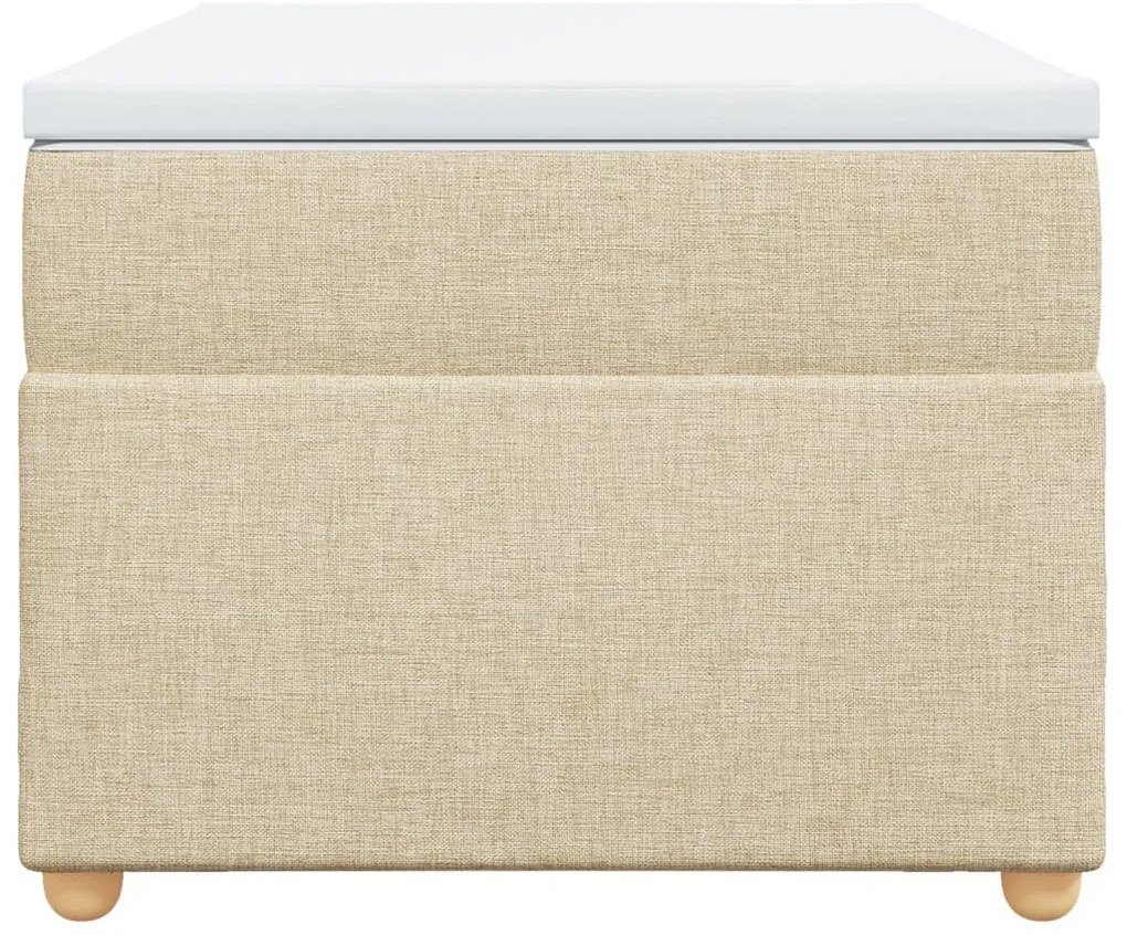 Cama com molas/colchão 90x190 cm tecido cor creme