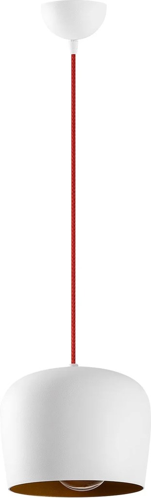 Candeeiro Dodo – Branco e Vermelho – 22 x 22 cm