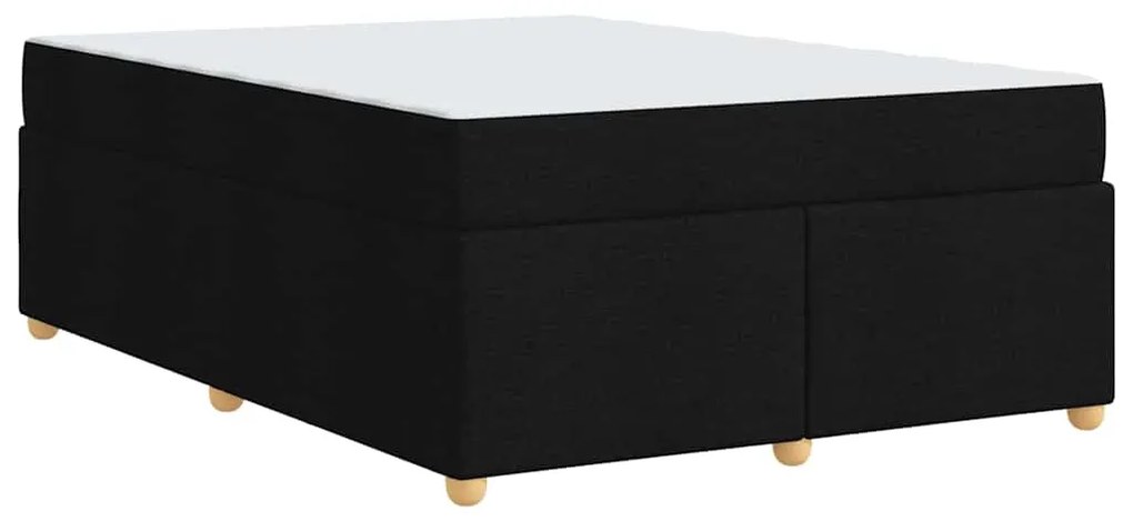 Estrutura de cama com colchão Outros Preto 140 x 200 cm tecido