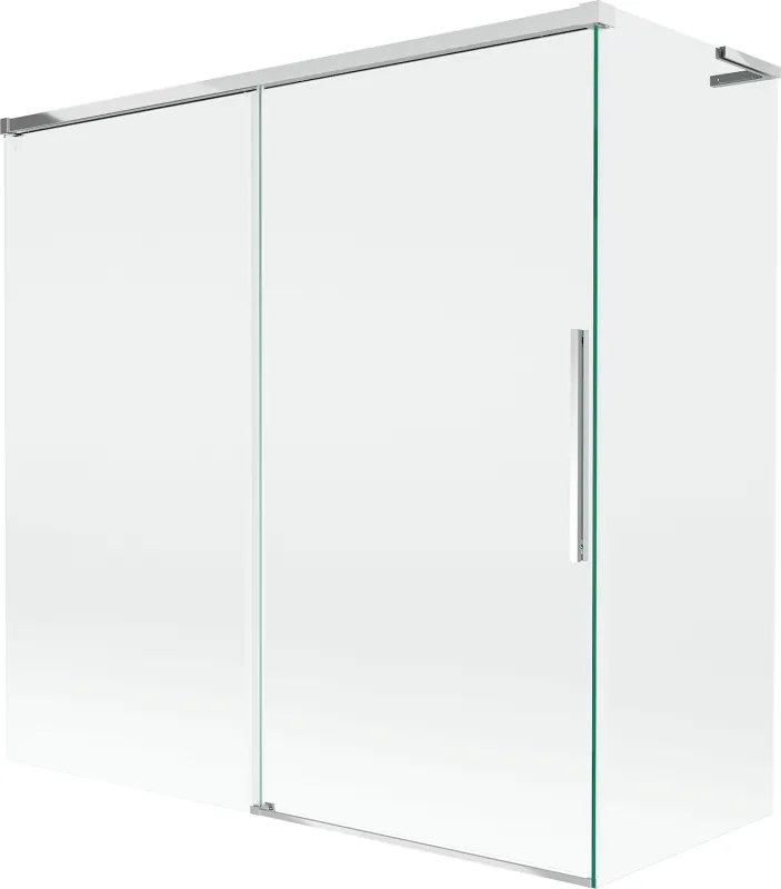 Mexen Rox L resguardo de banho de 2 painéis deslizantes 160 + 70 x 150 cm, transparente, cromado - 8C9L-160-070-01-00
