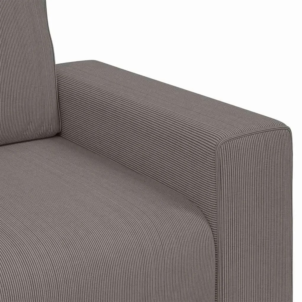 Poltrona 60 cm tecido corduroy cinzento-claro