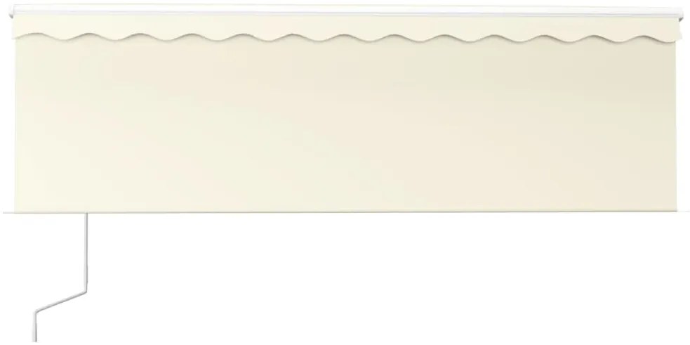 Toldo retrátil automático com estore 4x3 m cor creme