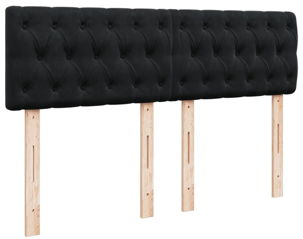 Cama com molas/colchão 160x200 cm veludo preto