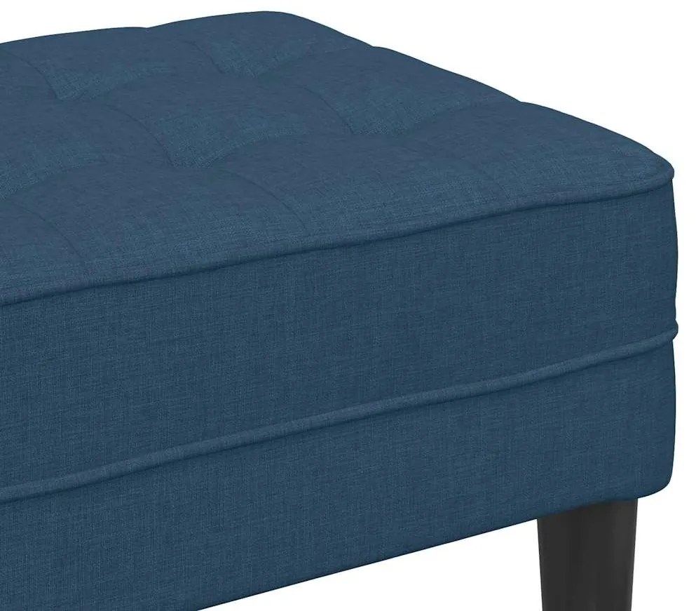 Banco vidaXL Azul 113x57x39 cm Tecido