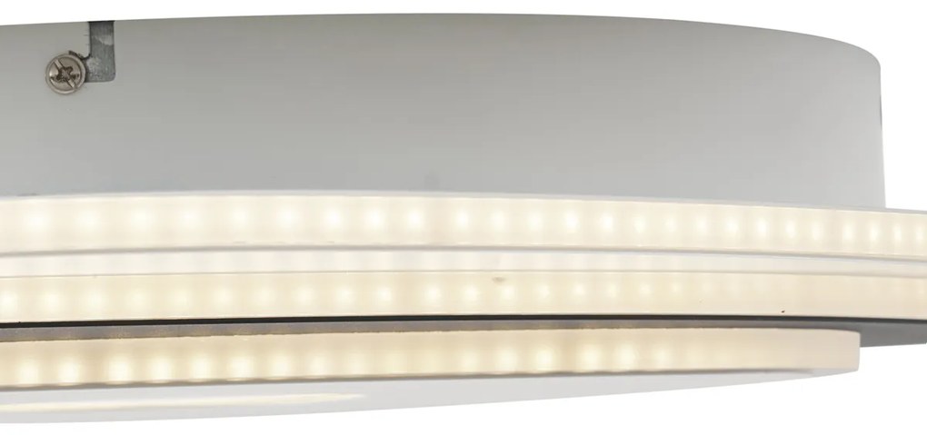 Plafon de design branco com forma orgânica cinza escura incl. LED regulável - Taylor