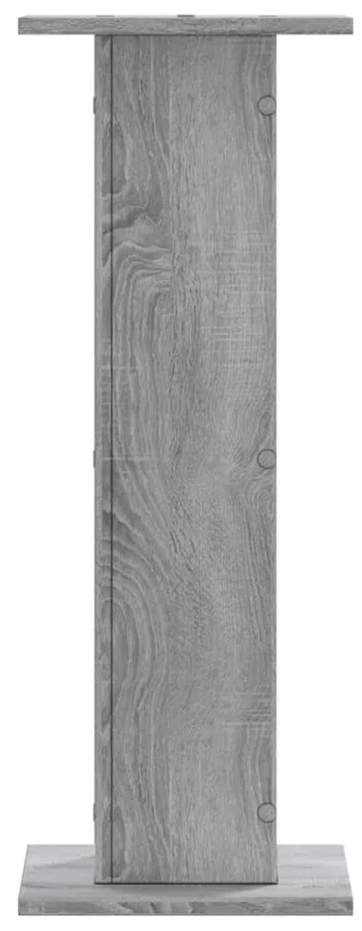 Suportes de colunas 2 pcs derivados de madeira cinzento sonoma