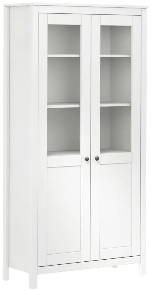 vidaXL Móvel alto Hill 85x37x170,5 cm pinho maciço branco