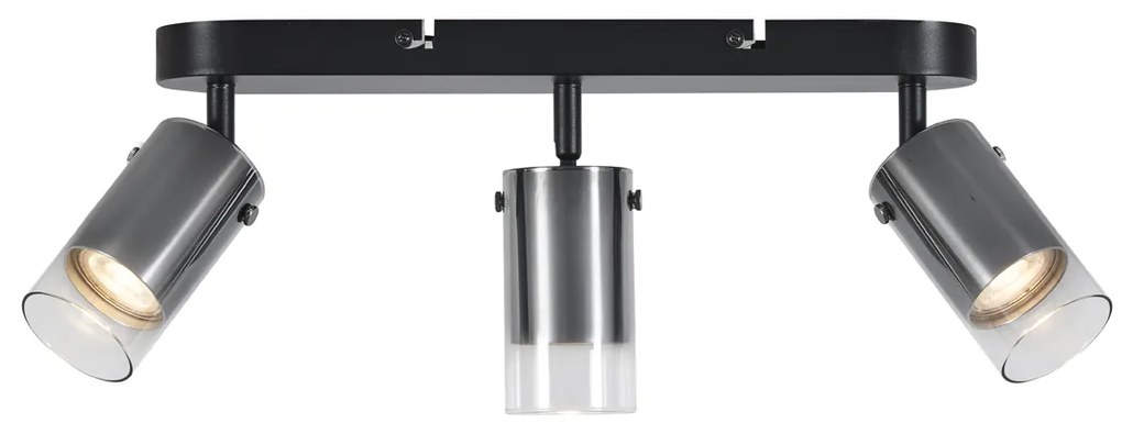 Foco de teto moderno cor de bronze 3 luzes giratório e ajustável - Drain Moderno