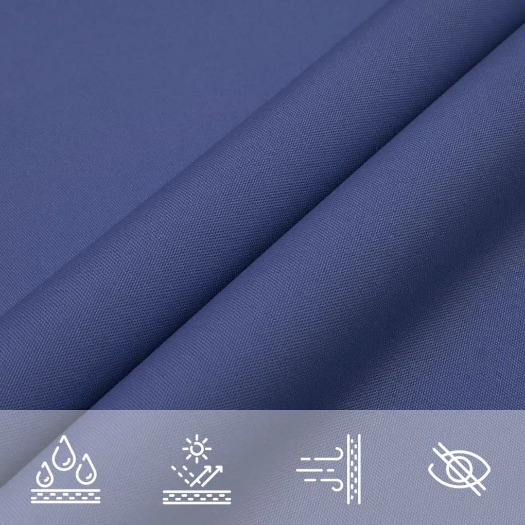 Para-sol estilo vela tecido oxford triangular 4x5x6,4 m azul