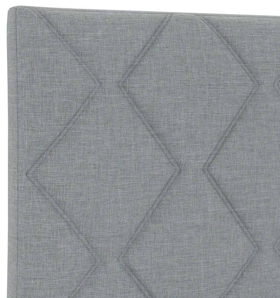 Cabeceira Design de Blocos de Diamante Cinza Claro 200 cm Tecido