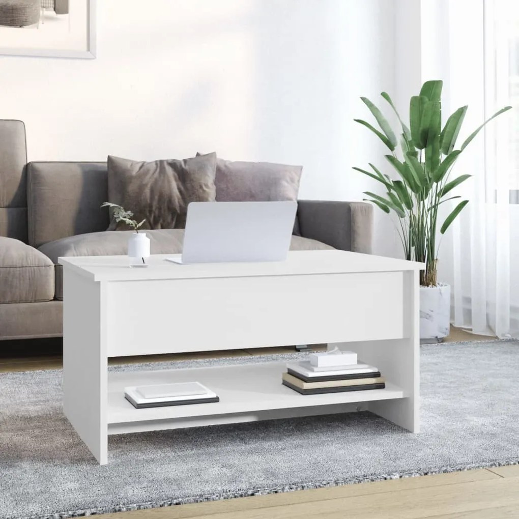 Mesa de centro 80x50x40 cm derivados de madeira branco