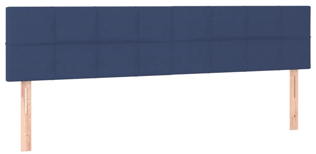 Cama boxspring com colchão 120x190 cm tecido azul