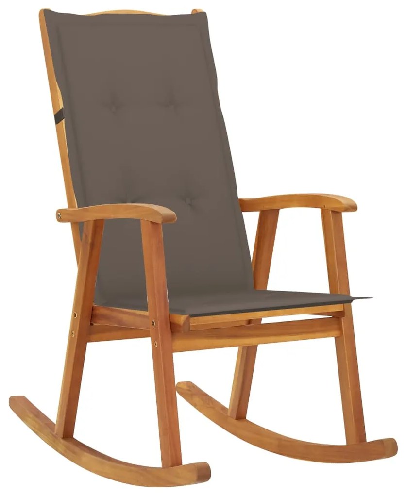 3064187 vidaXL Cadeira de baloiço com almofadões madeira de acácia maciça