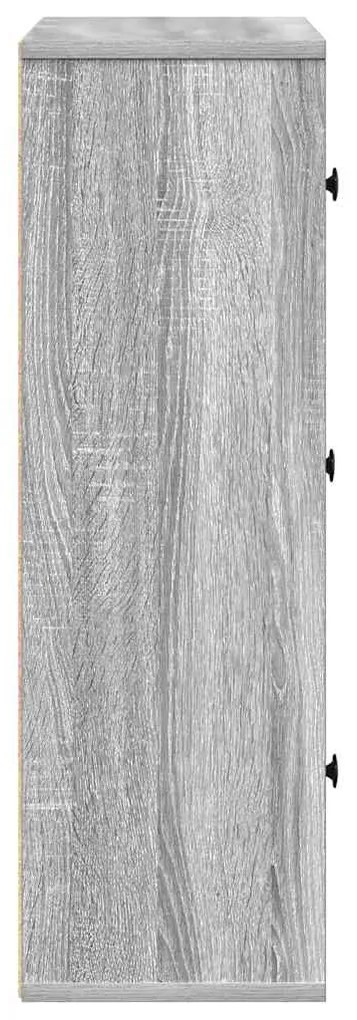 Estante 60x24x76,5 cm derivados de madeira cinzento sonoma