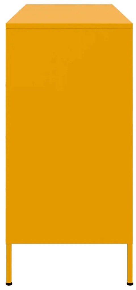 Aparador 100,5x39x79 cm aço amarelo mostarda