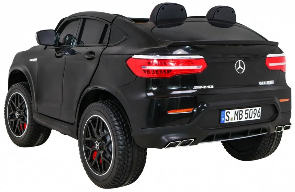 Carro elétrico para Crianças 24V 4x4 2 Lugares Mercedes GLC 63S Rodas de EVA, Assento de couro Preto