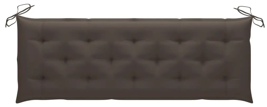 Banco de jardim empilhável c/ almofadão 159 cm teca maciça