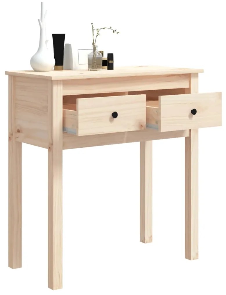 Mesa consola 70x35x75 cm madeira de pinho maciço