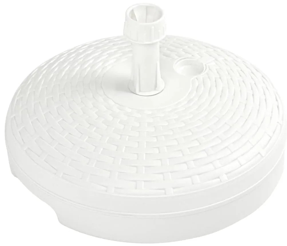 Base de guarda-sol c/ areia/água 20 L plástico vime branco