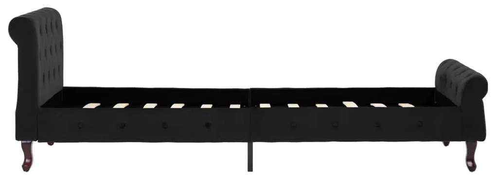 Estrutura de cama 90x200 cm veludo preto