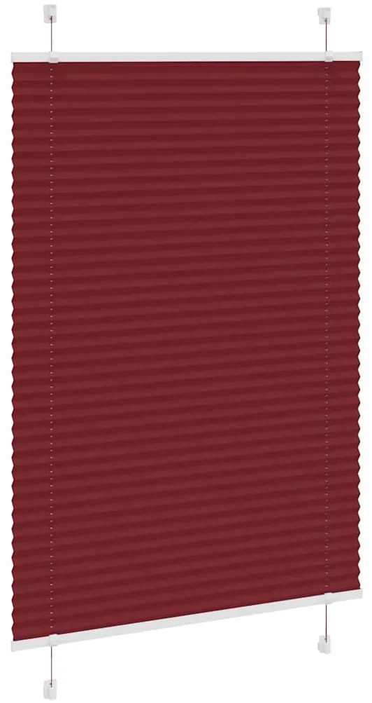 Plissado Cego Bordéus Vermelho 95x150 cm Largura Tecido