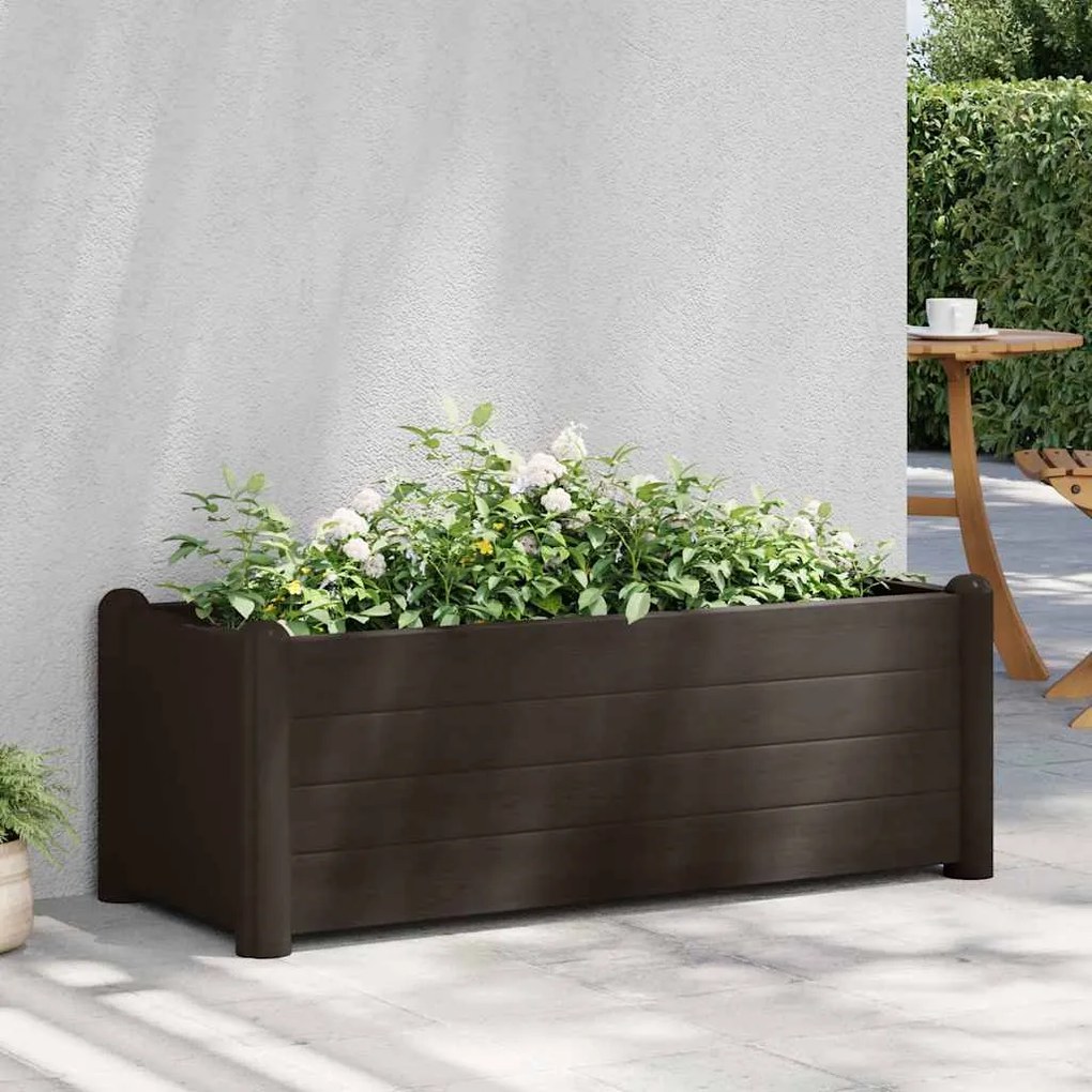 Canteiro elevado para jardim PP 100x43x35 cm moca