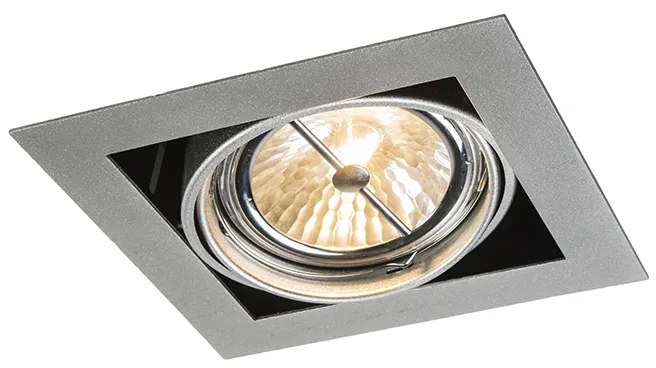 Foco embutido de alumínio quadrado ajustável 1 luz - Oneon 111-1 Design,Moderno