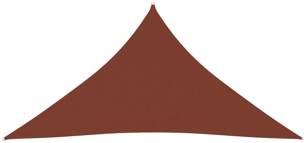 Para-sol estilo vela tecido oxford triangular 3x4x4 m terracota