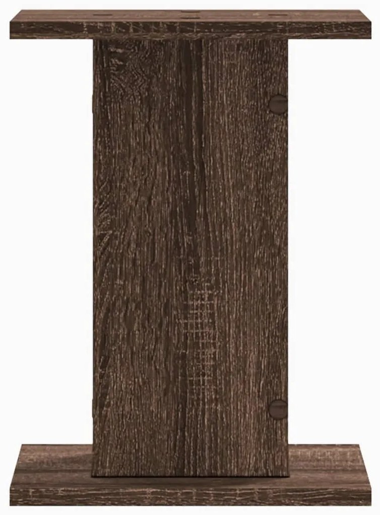 Suportes de colunas 2 pcs derivados madeira carvalho castanho