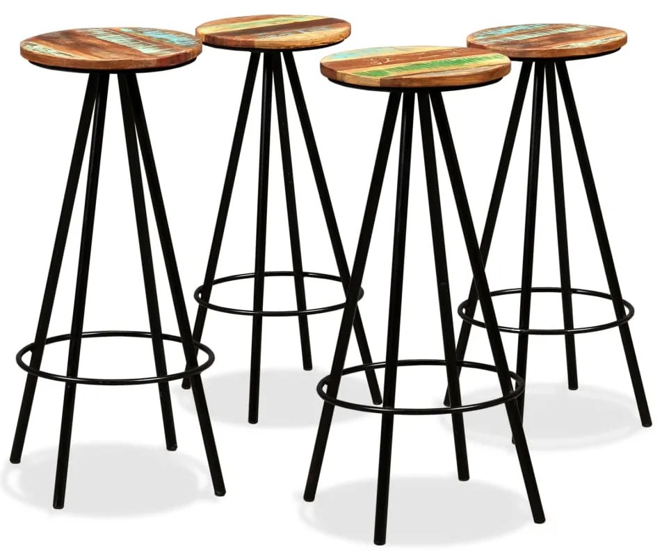 Conjunto de bar 5 pcs madeira recuperada maciça