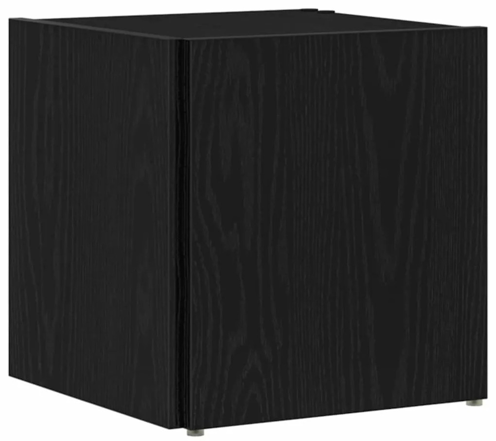 Mesa Lateral vidaXL Madeira de Carvalho Preta 33x33x34,5 cm em Madeira