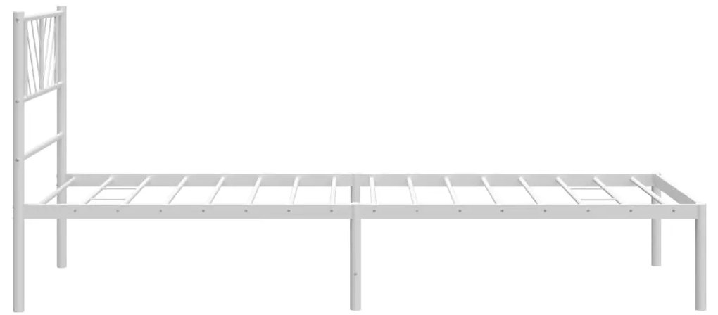 Estrutura de cama sem colchão com cabeceira 75x190 cm branco