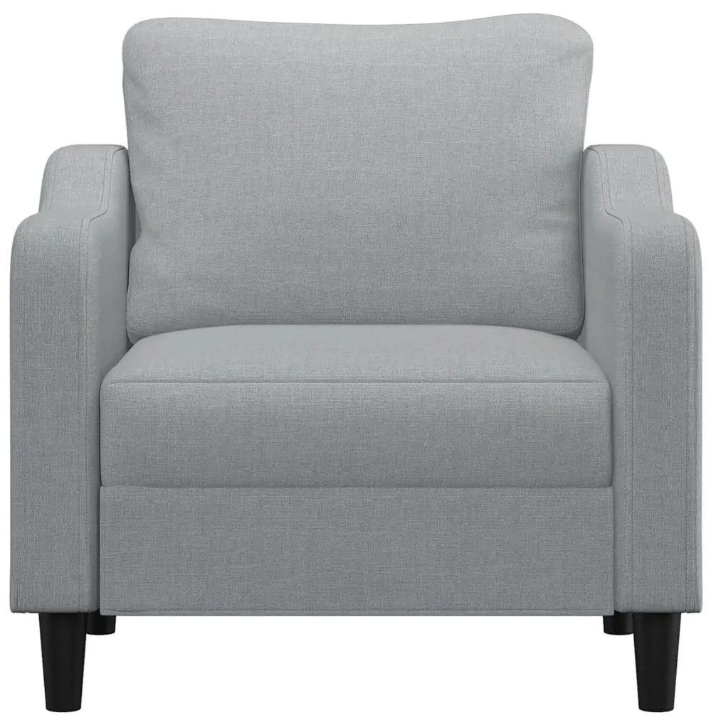 Poltrona tecido 60 cm cinzento-claro