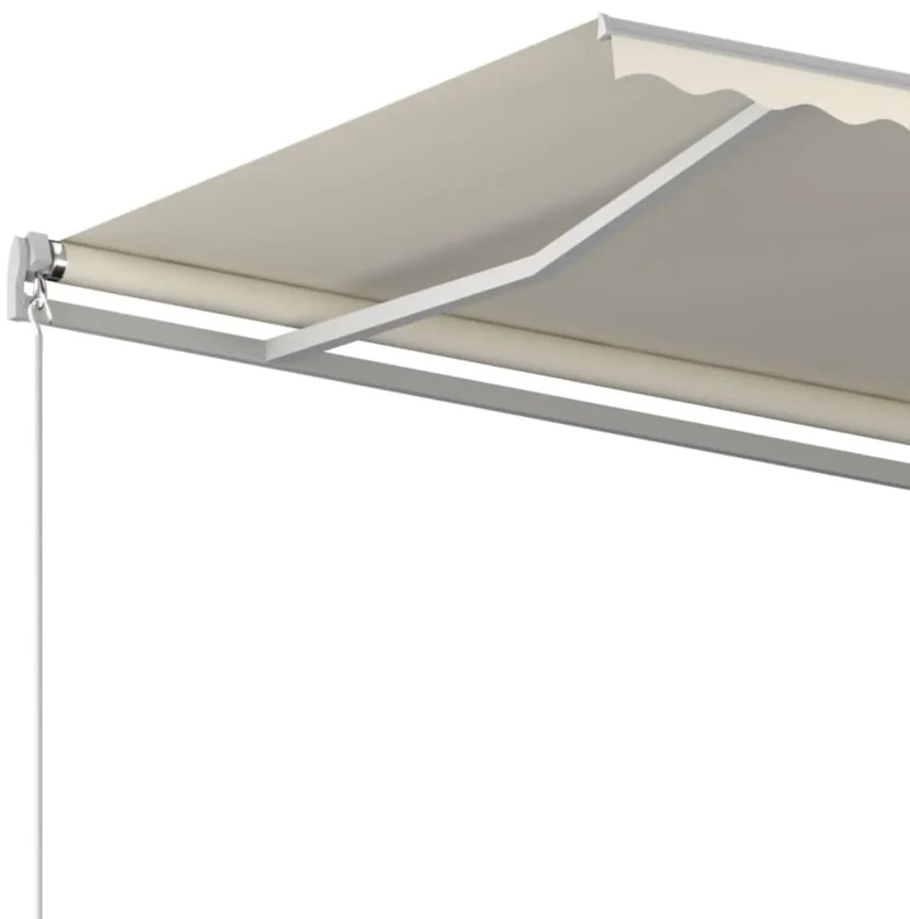 Toldo retrátil manual 400x350 cm cor creme